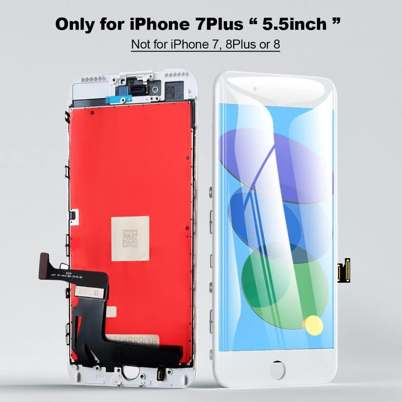 EFAITHFIX Store for iPhone 7 Plus LCD Screen Replacement White 5.5 Inch Frame Assembly LCD Display 3D Touch Screen Digitizer with Repair Tools Kit Tempered Glass Screen Protector for A1784, A1785, A1661 - Image 3